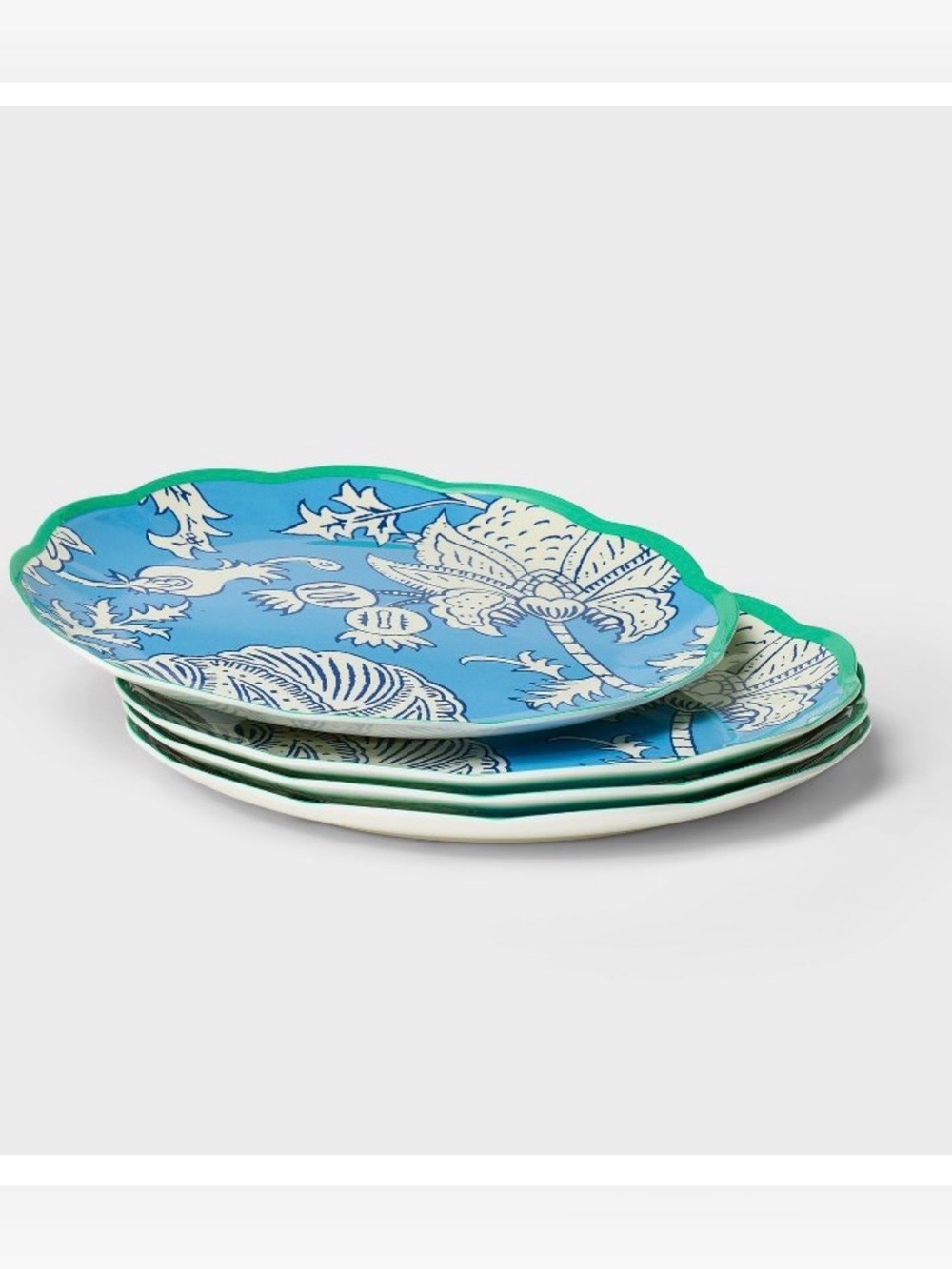 Roller rabbit melamine dinner plates